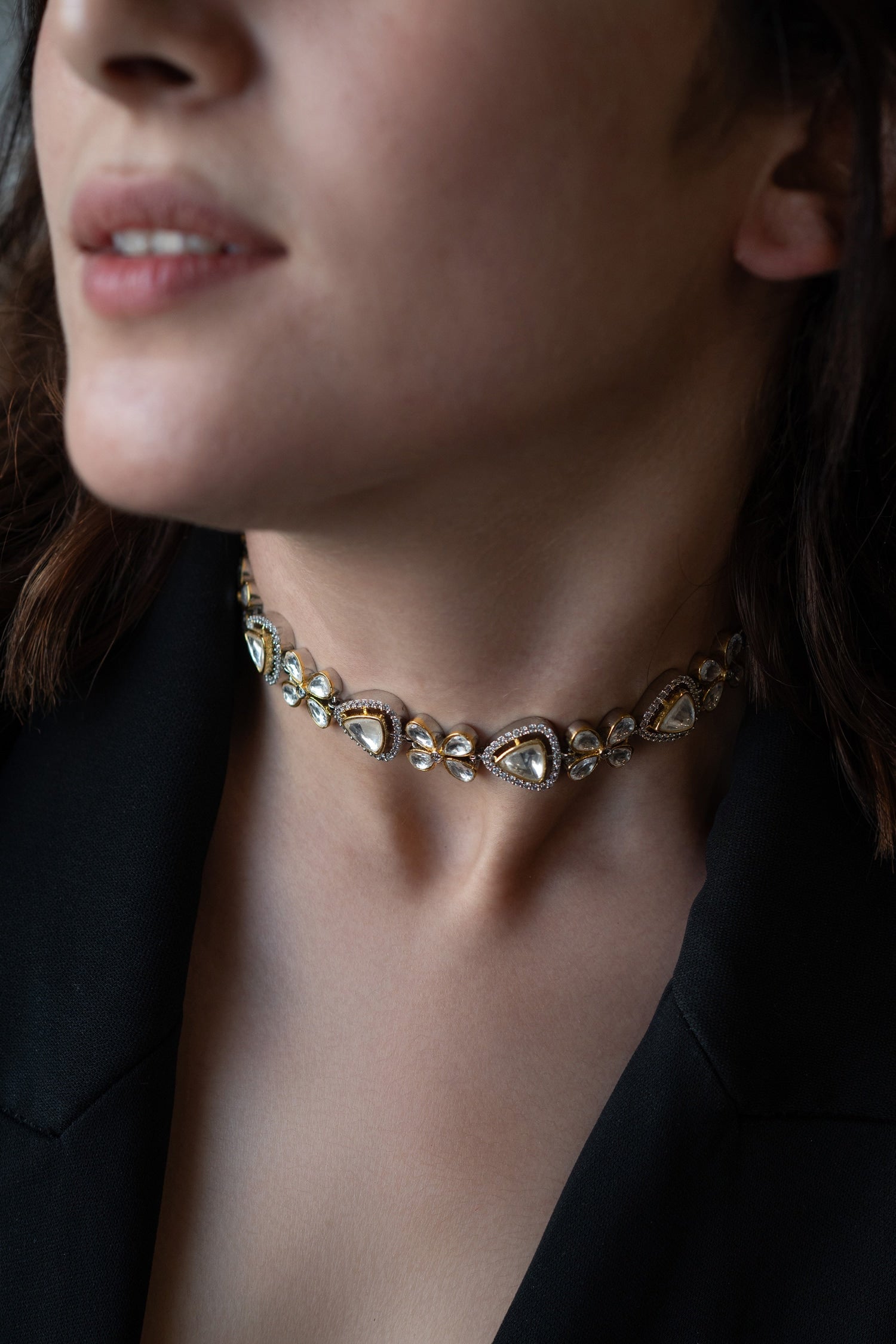 Polki Embellished Choker Necklace 