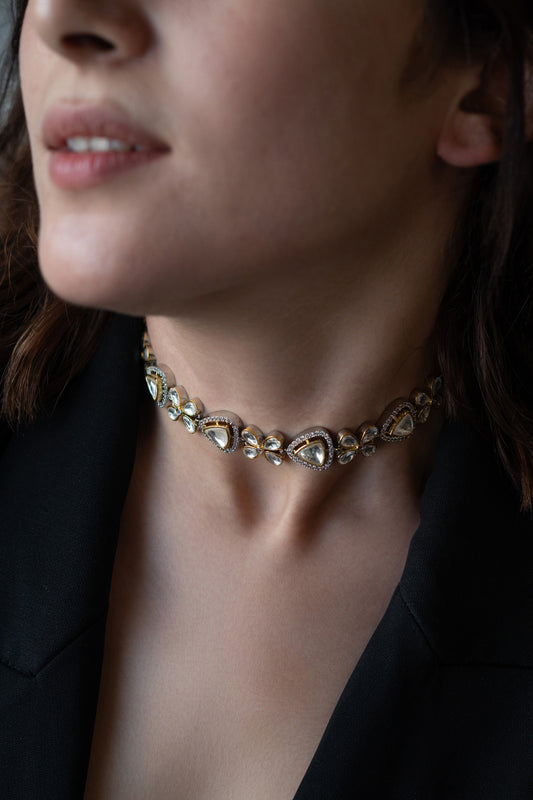 Polki Embellished Choker Necklace 