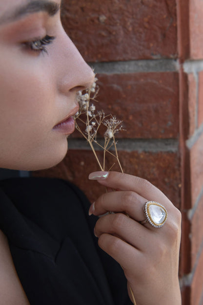 Tear Drop Cutwork Ring 