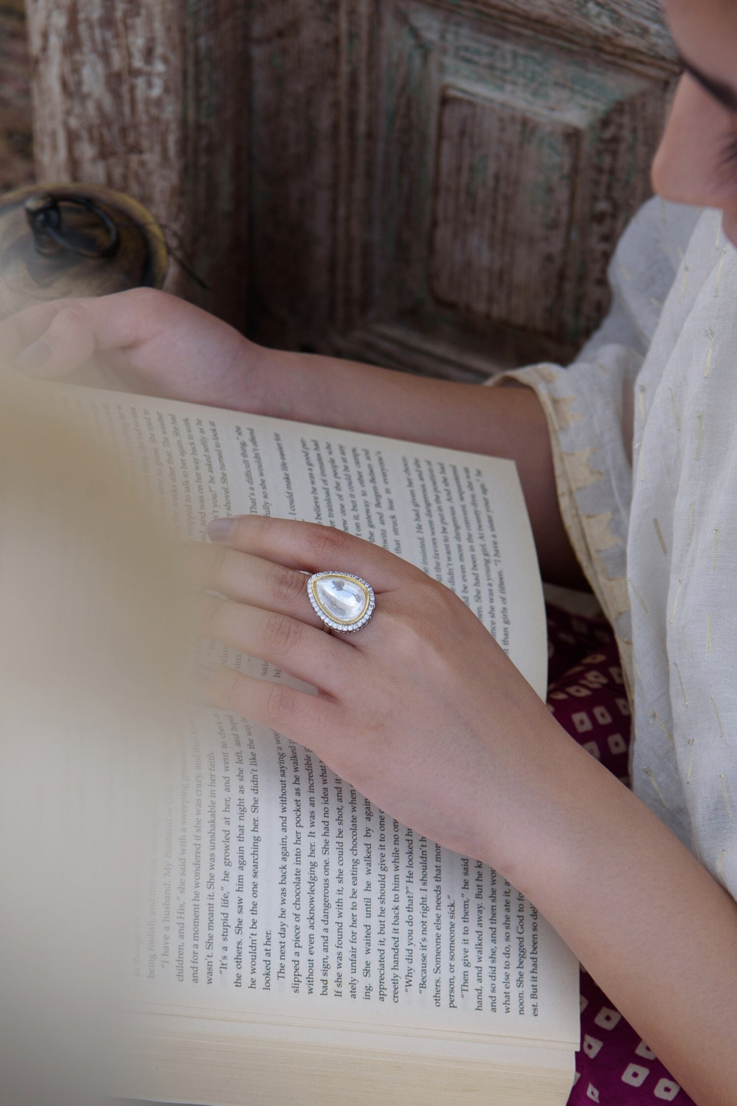 Tear Drop Cutwork Ring 