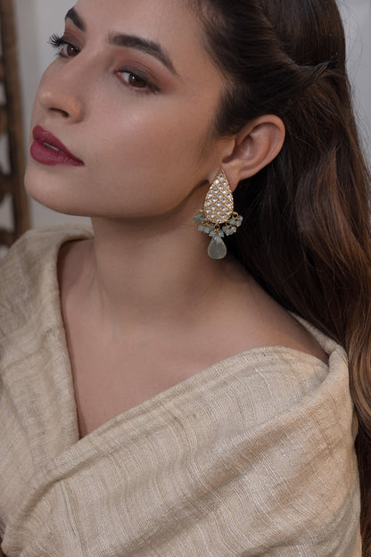 Tear Drop Cutwork Earrings 