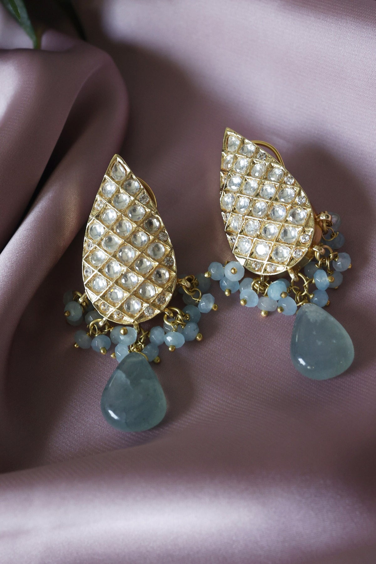 Tear Drop Cutwork Earrings 