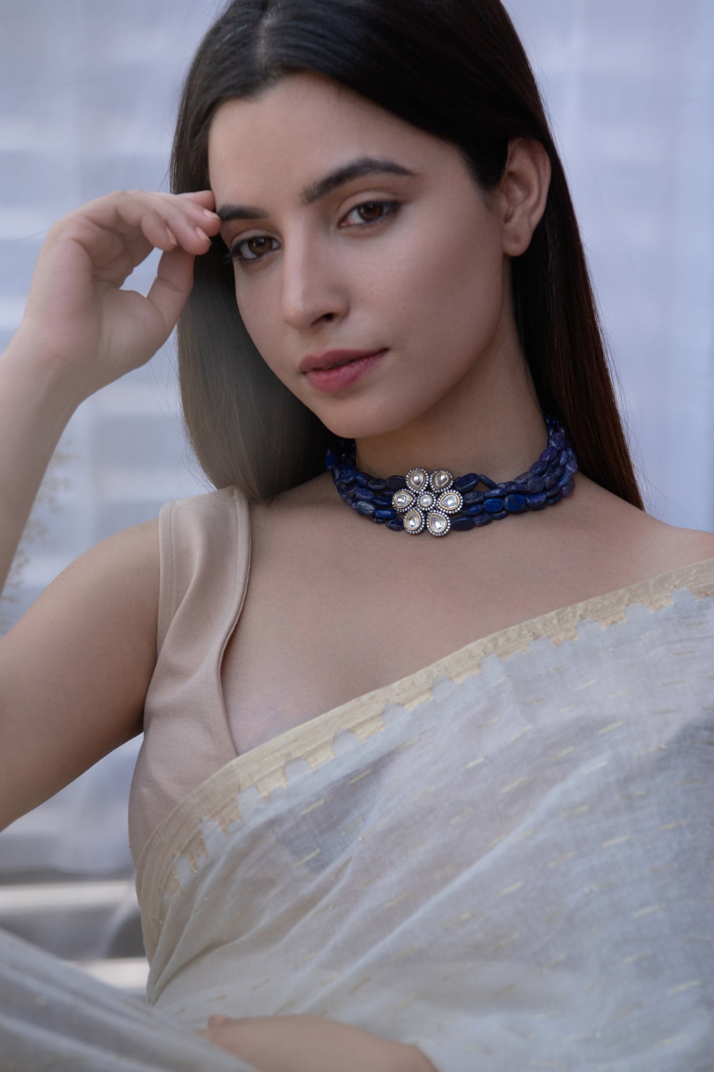 Victorian Floral Cutwork Choker 