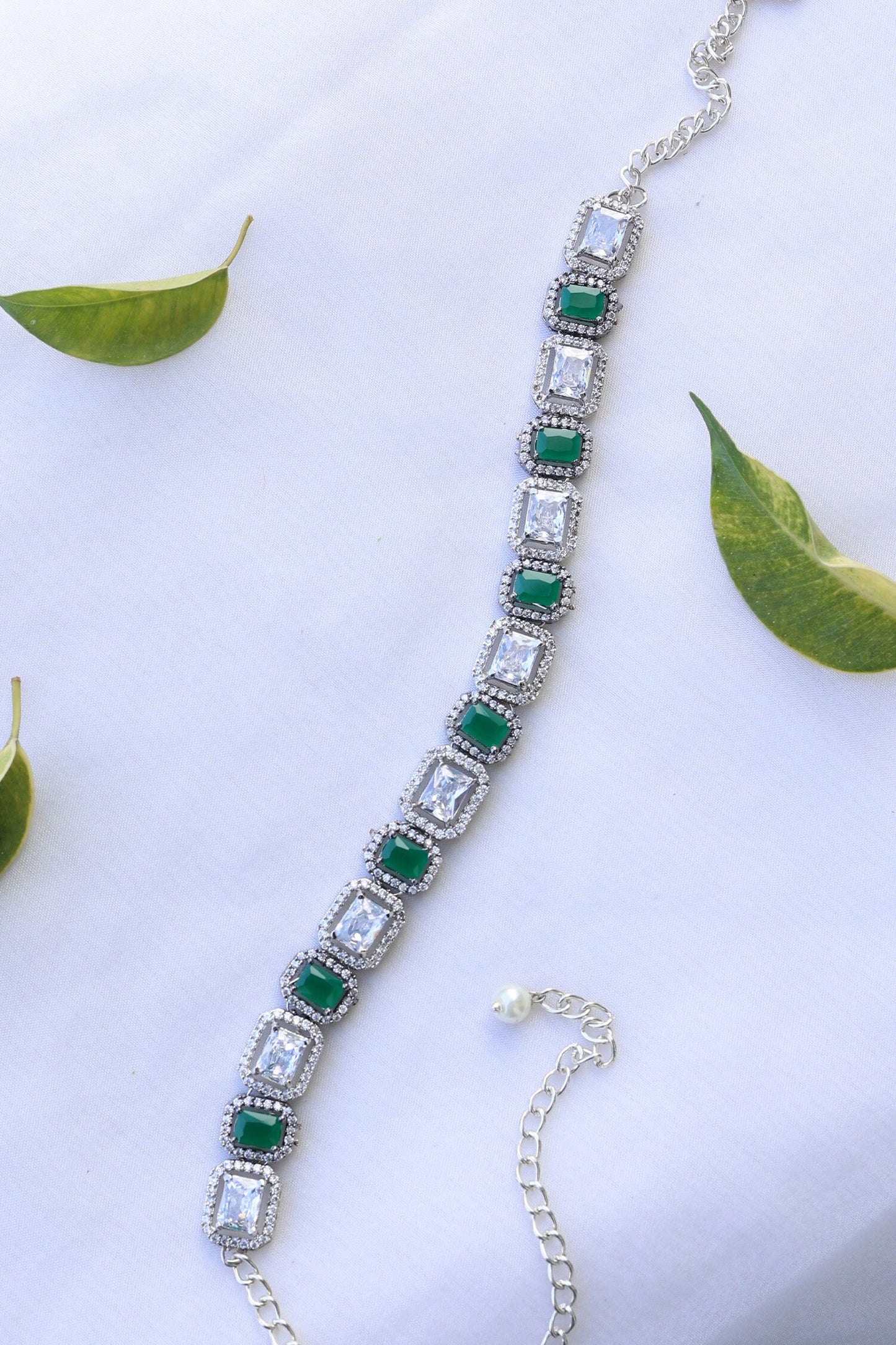 Crystal Embellished Victorian Necklace 