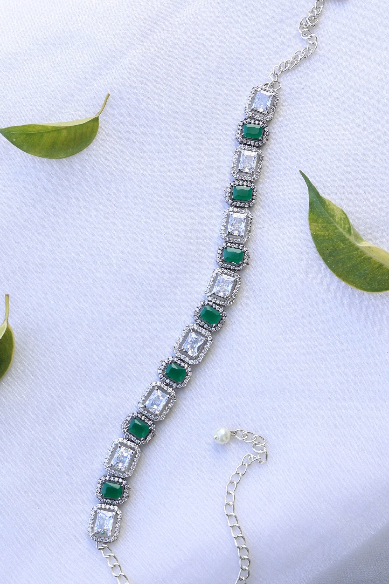 Crystal Embellished Victorian Necklace 