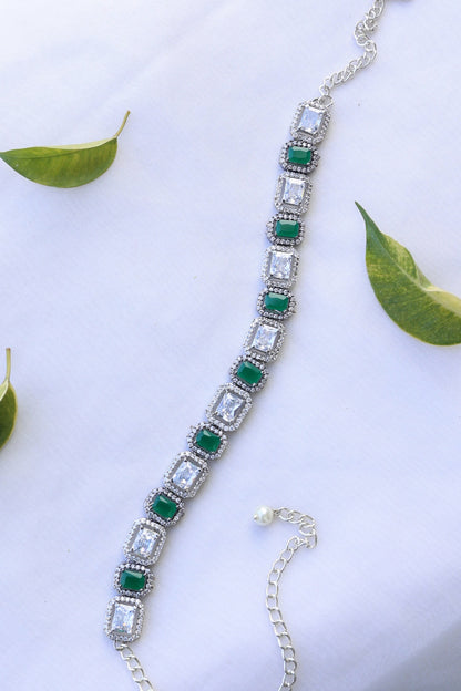Crystal Embellished Victorian Necklace 