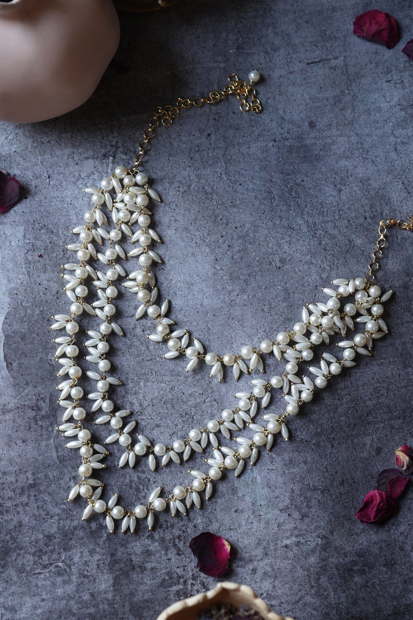 Pearl Embellished Layered Necklace 