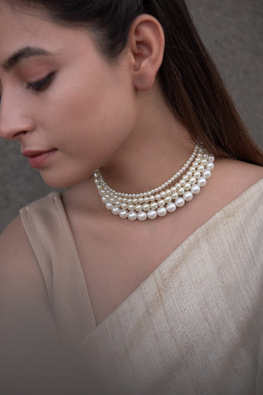 Pearl Embellished Choker 