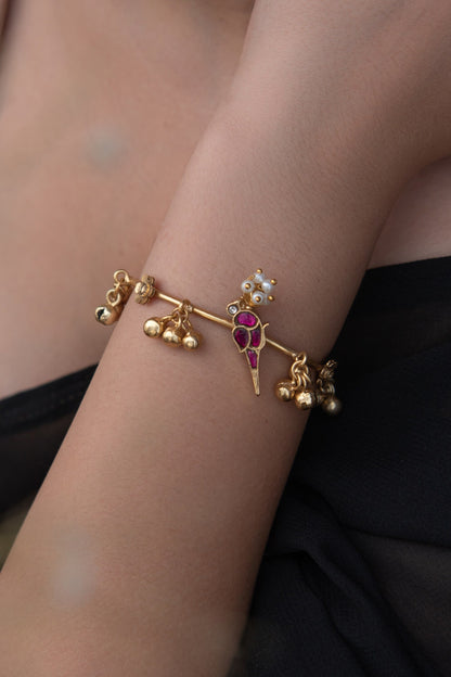 Peacock Carved Motif Bracelet 