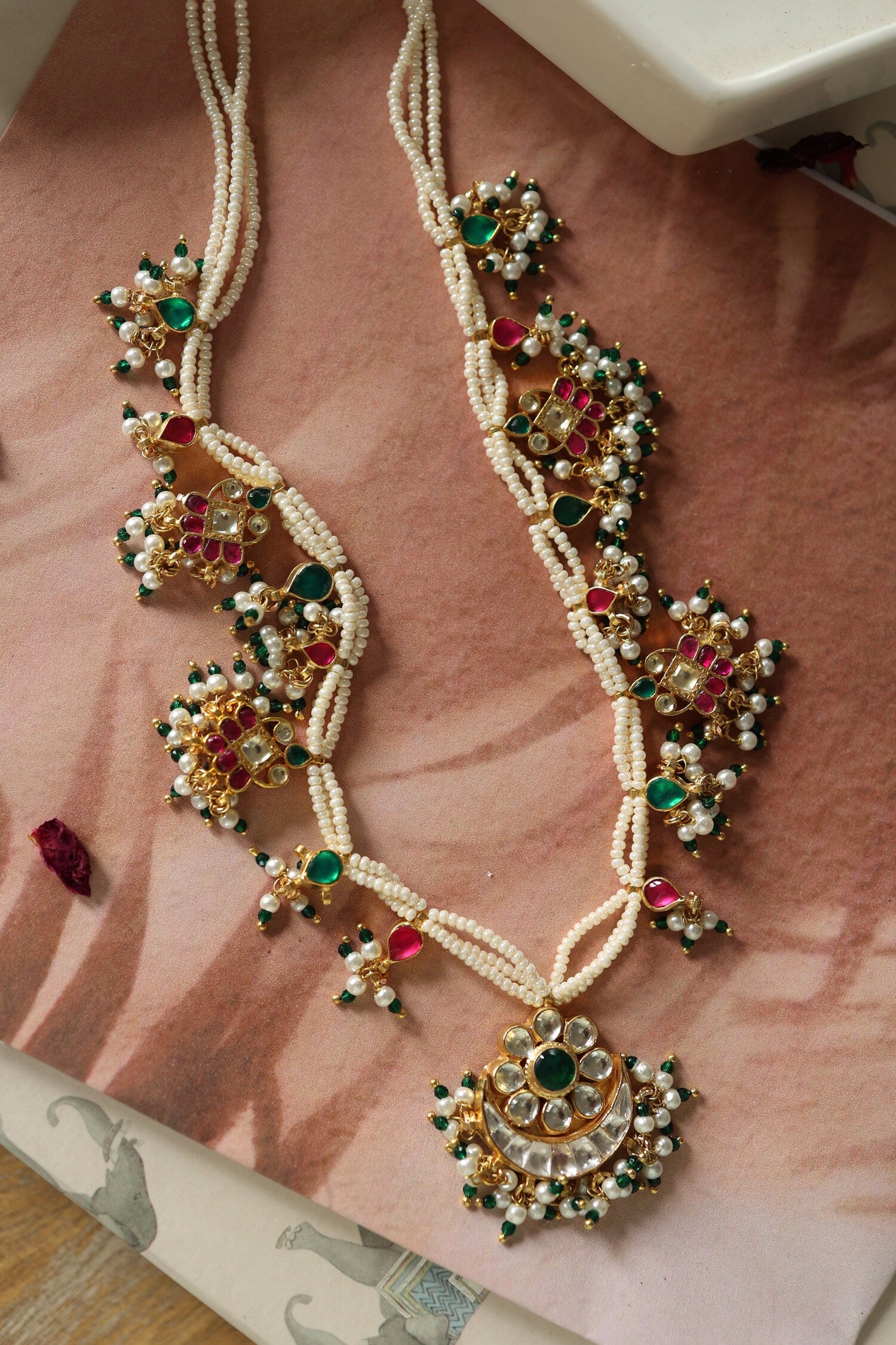 Chand Nikhar Kundan Embellished Long Necklace 