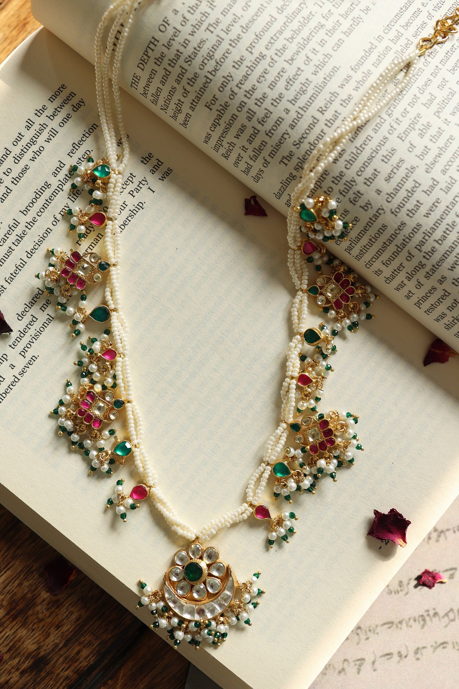 Chand Nikhar Kundan Embellished Long Necklace 