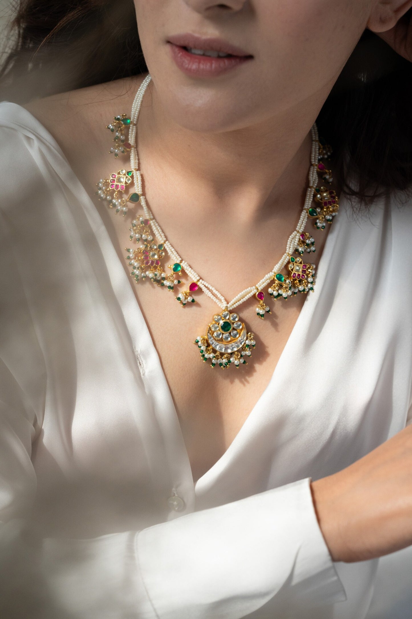 Chand Nikhar Kundan Embellished Long Necklace 