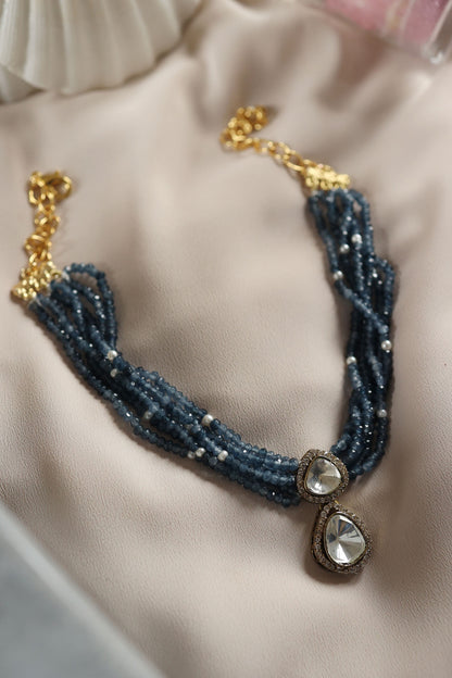 Polki Embellished Pendant Choker 