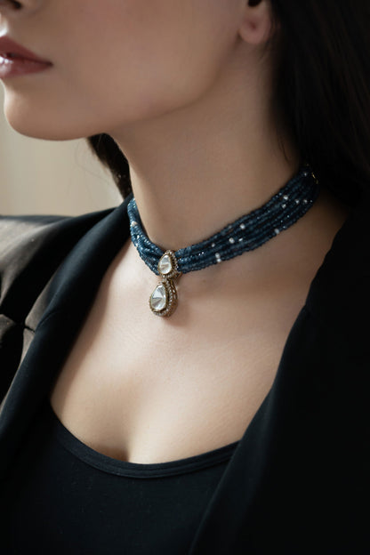 Polki Embellished Pendant Choker 