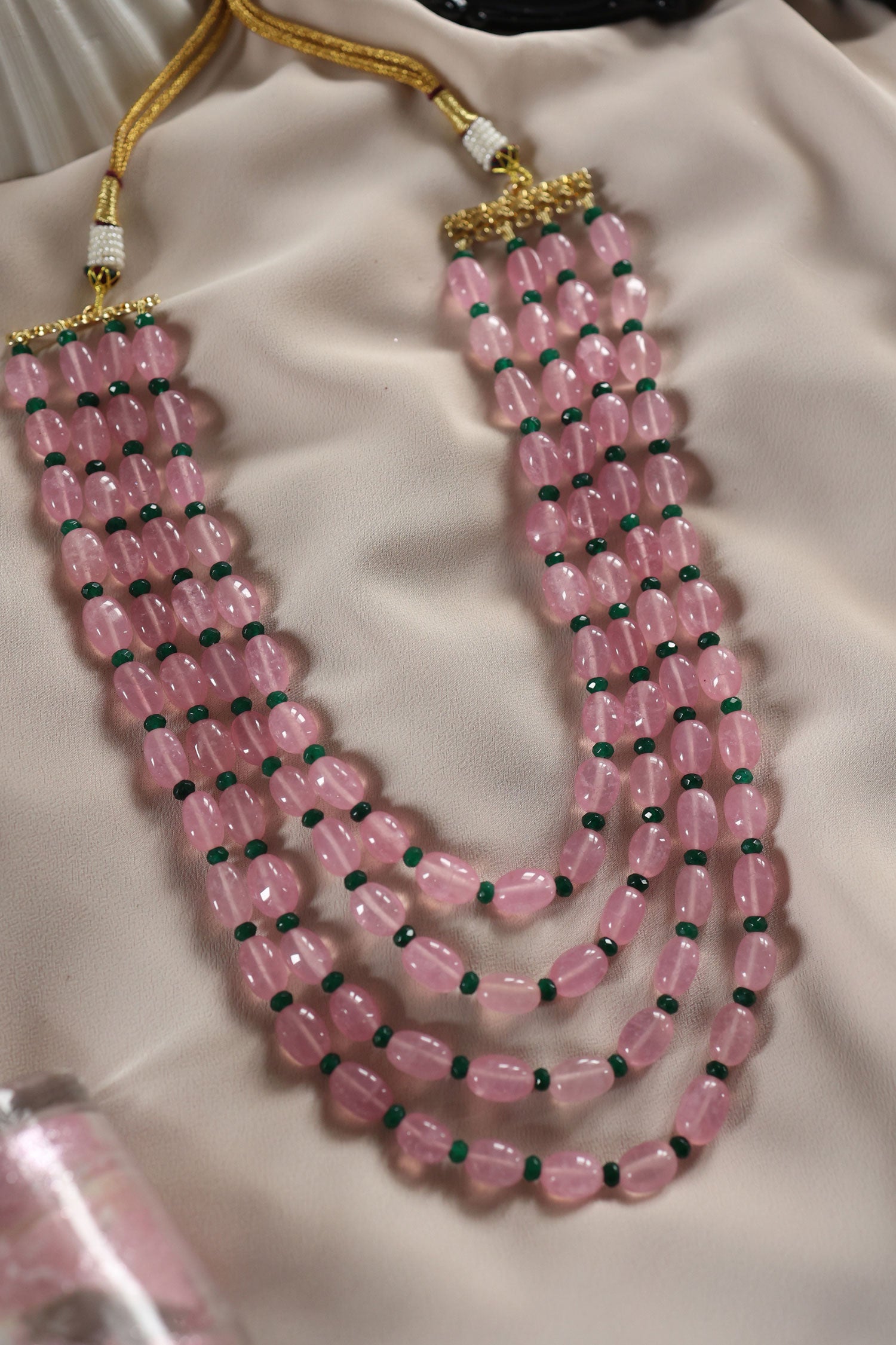 Stone Layered Embellished Necklace 