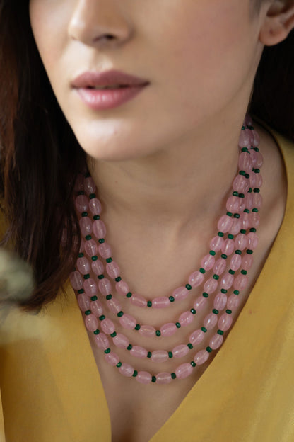 Stone Layered Embellished Necklace 