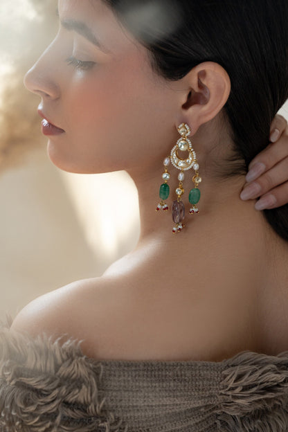 Kundan Embellished Chandbalis 