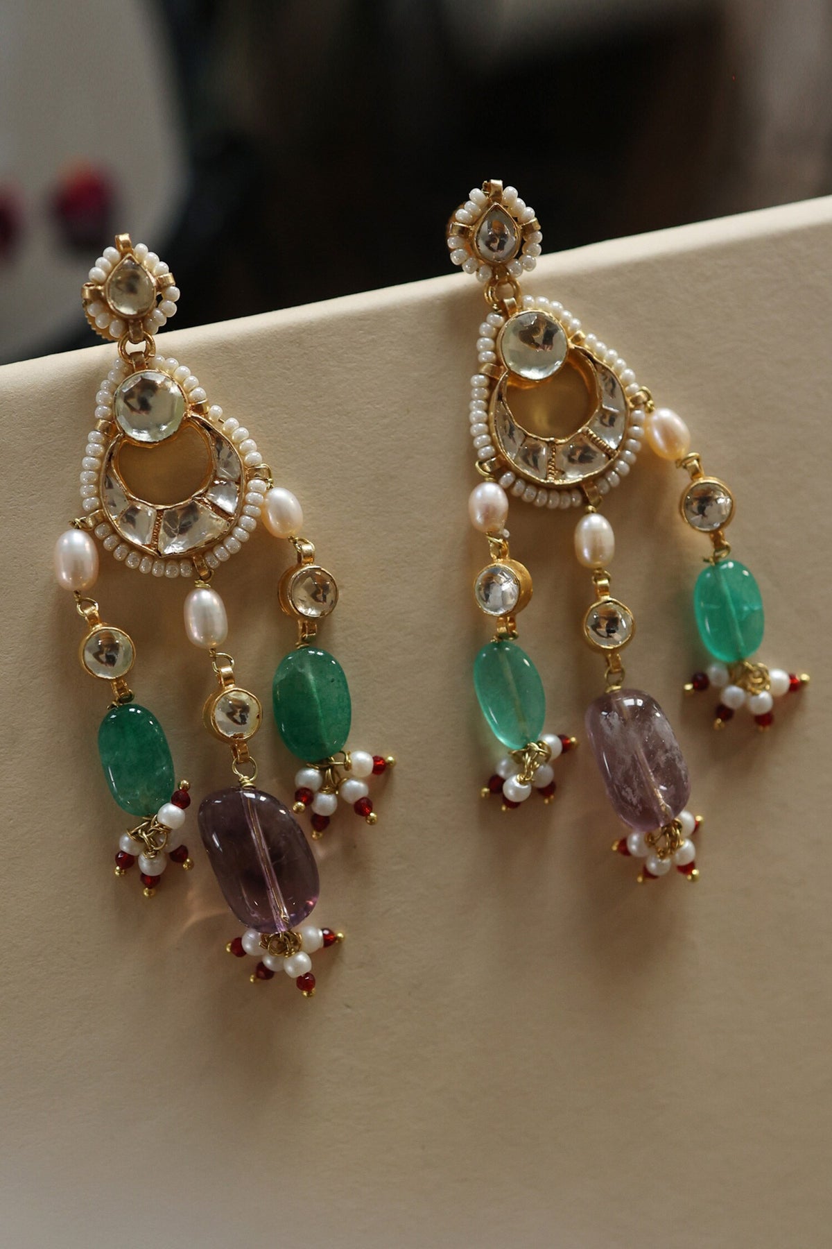Kundan Embellished Chandbalis 