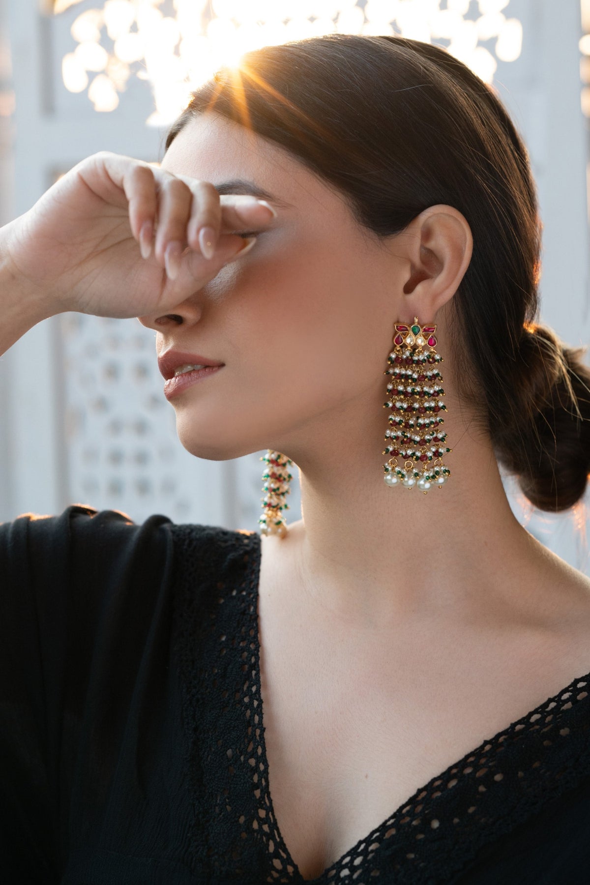 Shell Pearl Embellished Earrings 