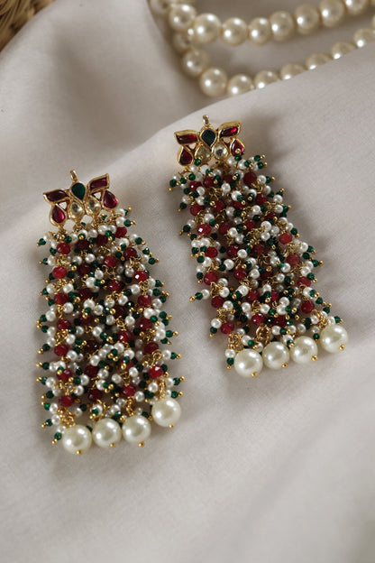Shell Pearl Embellished Earrings 