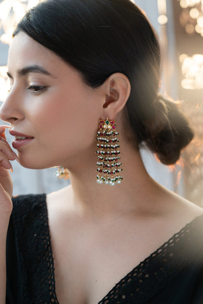 Shell Pearl Embellished Earrings 