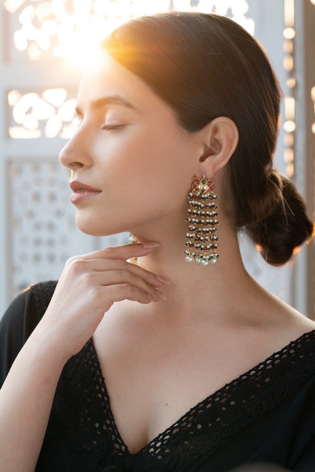 Shell Pearl Embellished Earrings 