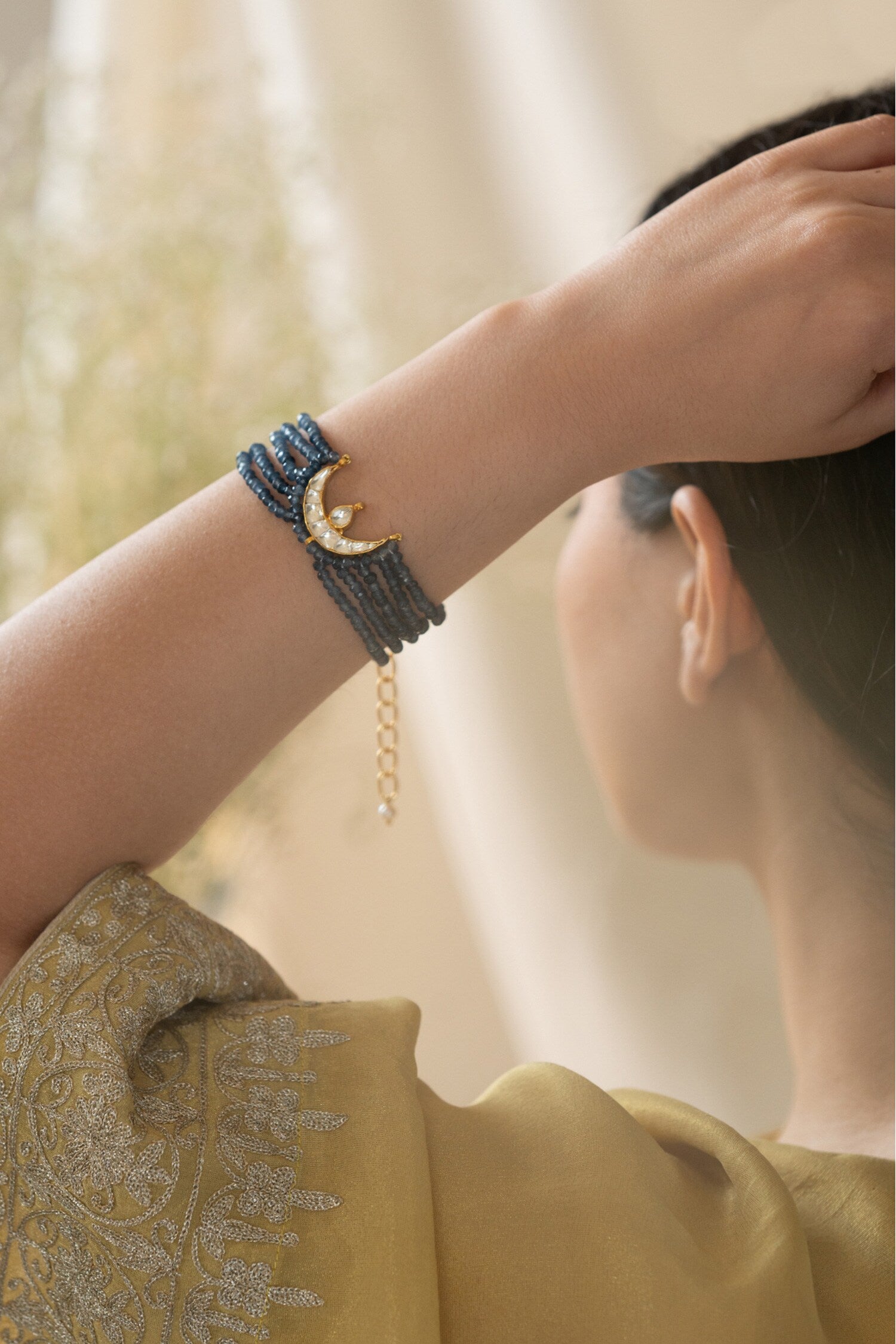 Kundan Embellished Layered Bracelet 