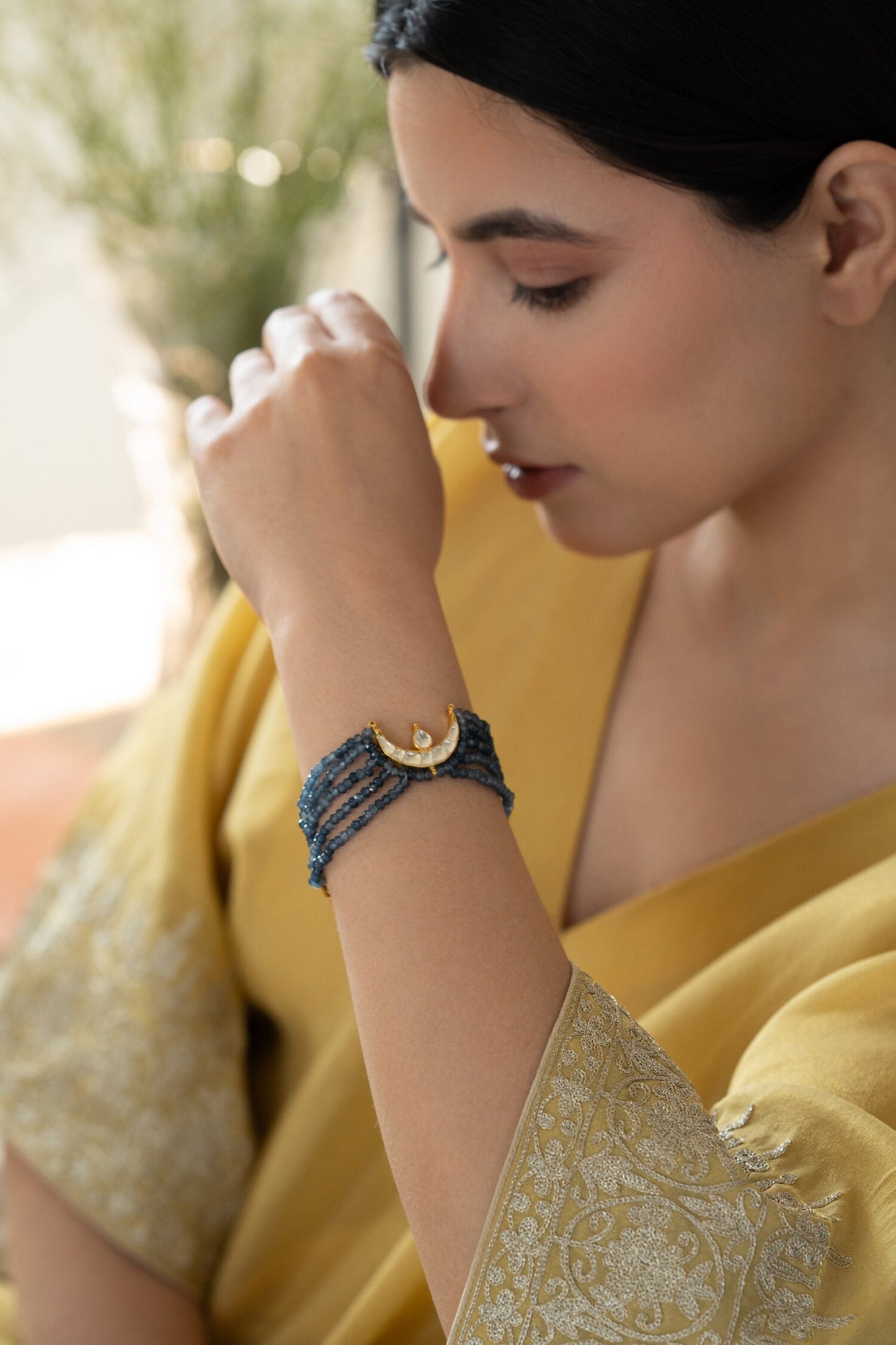 Kundan Embellished Layered Bracelet 