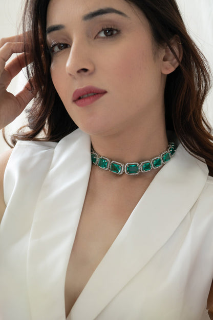 Double Layered Pearl Embellished Necklace 