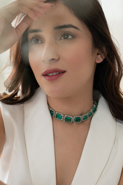 Double Layered Pearl Embellished Necklace 