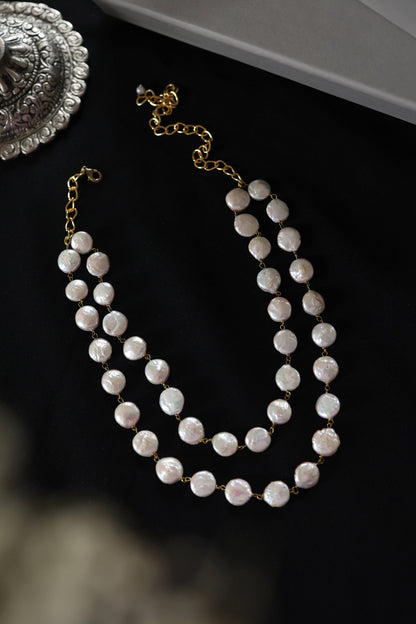 Pearl Embellished Layered Necklace 