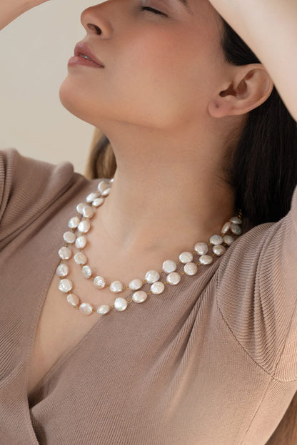 Pearl Embellished Layered Necklace 