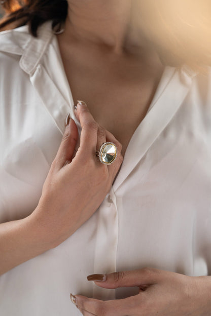 Victorian Polki Embellished Ring 