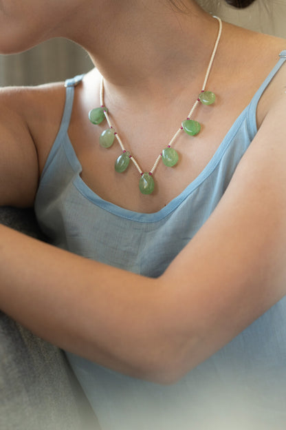 Fluorite Stone Embellished Necklace 