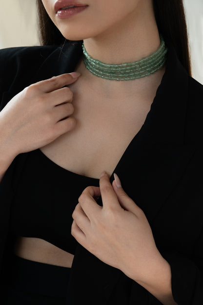 Fluorite Stone Embellished Necklace 