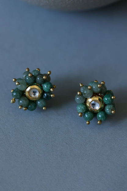 Onyx Cluster Stud Earrings 