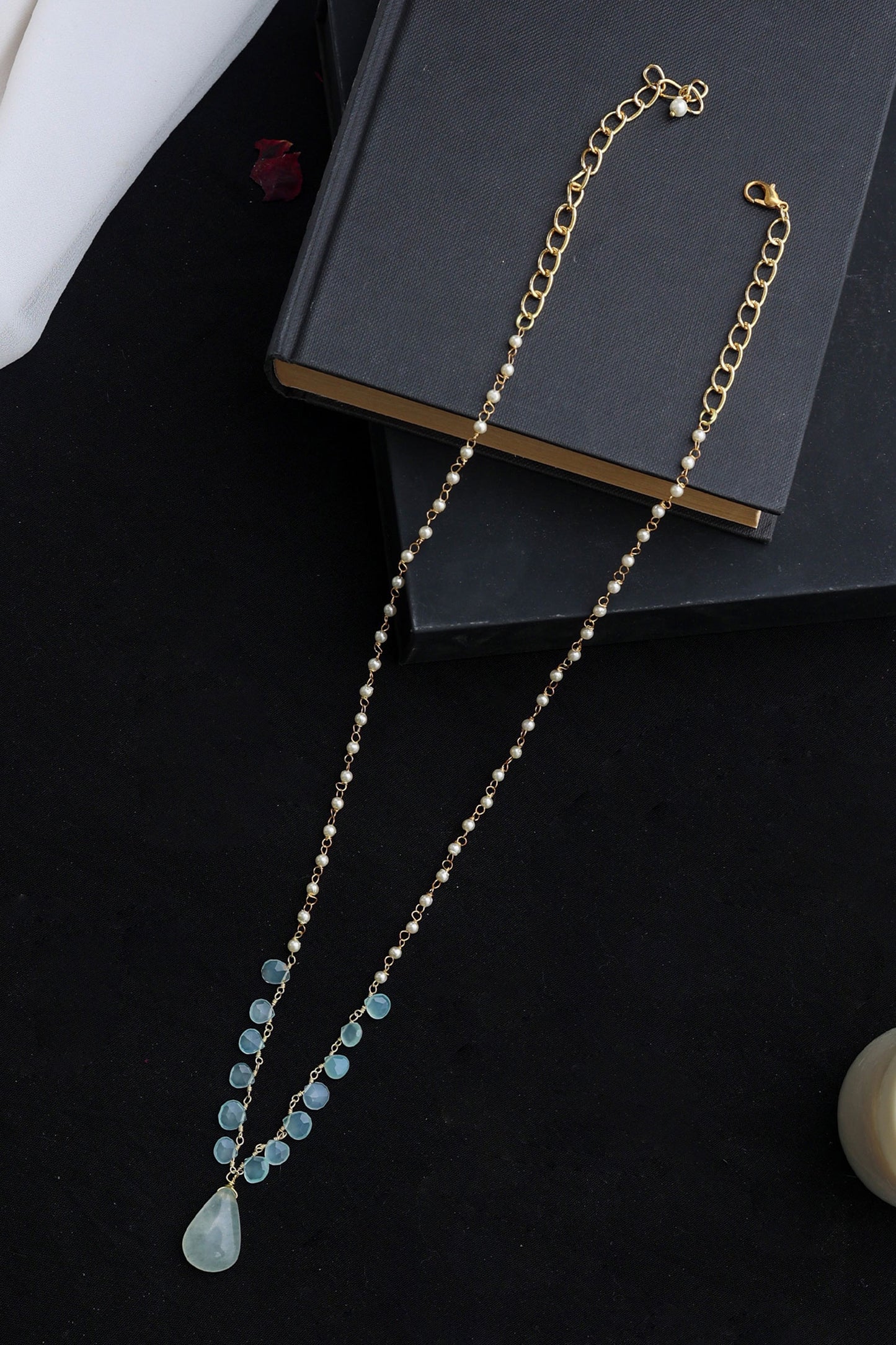 Natural Stone Drop Necklace 