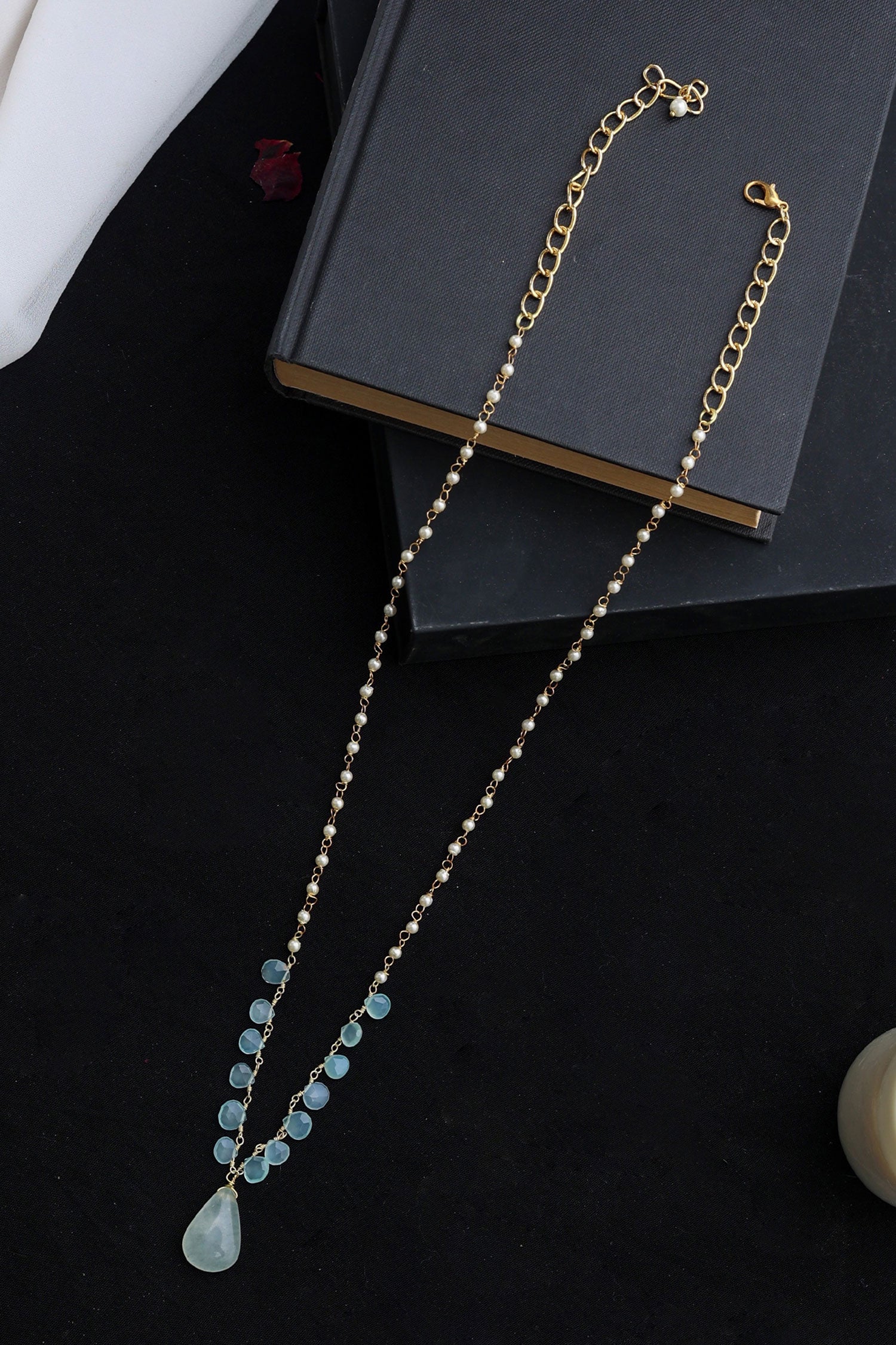 Natural Stone Drop Necklace 