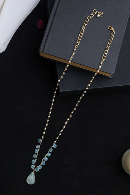Natural Stone Drop Necklace 
