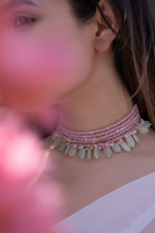 Onyx Multi-Strand Drop Choker 