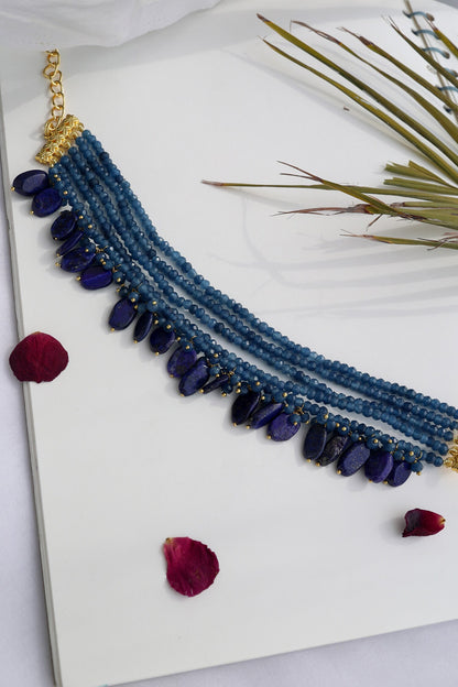 Multi-Strand Onyx Drop Choker 