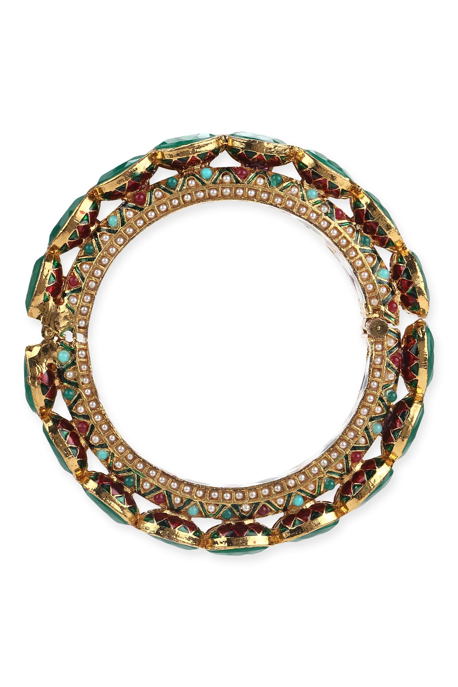 Kundan Embellished Meenakari Bangle 