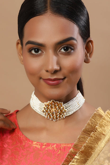 Beads Embellished Choker Necklace 