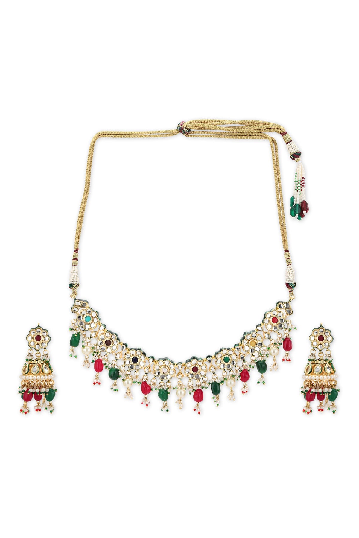 Floret Bloom Kundan Jewellery Set 