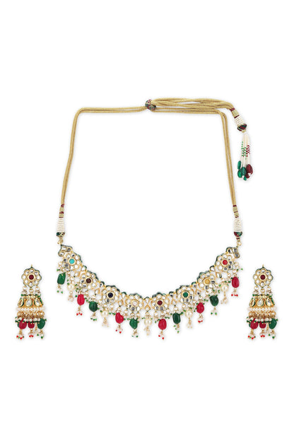 Floret Bloom Kundan Jewellery Set 