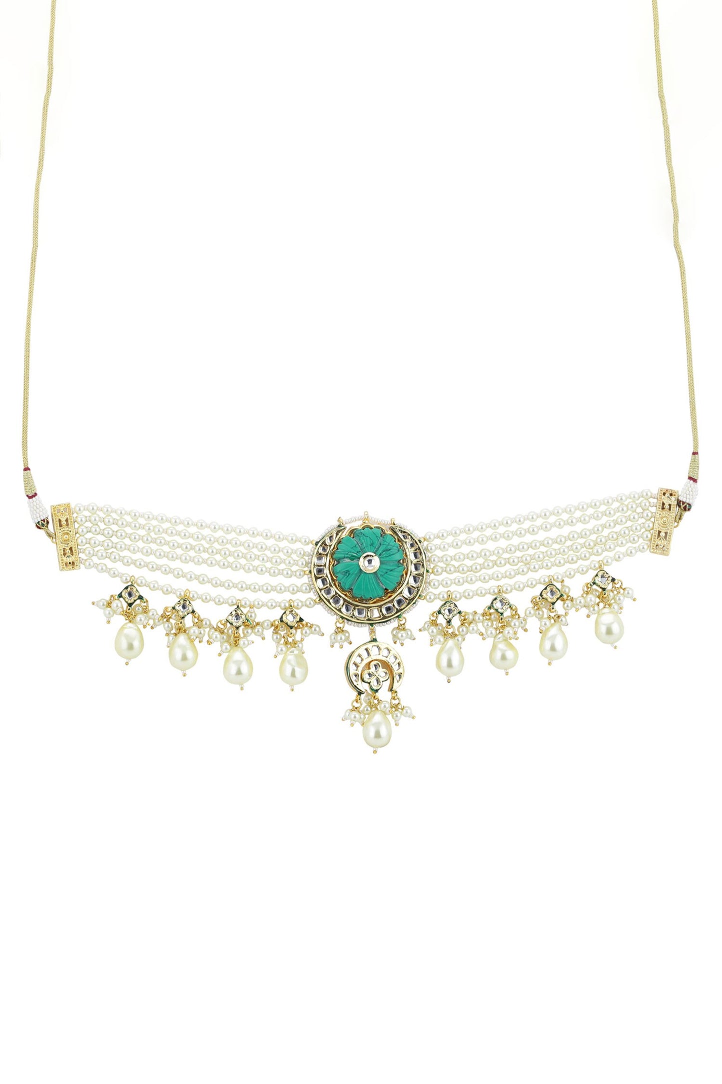 Amyra Kundan & Pearl Choker Necklace 