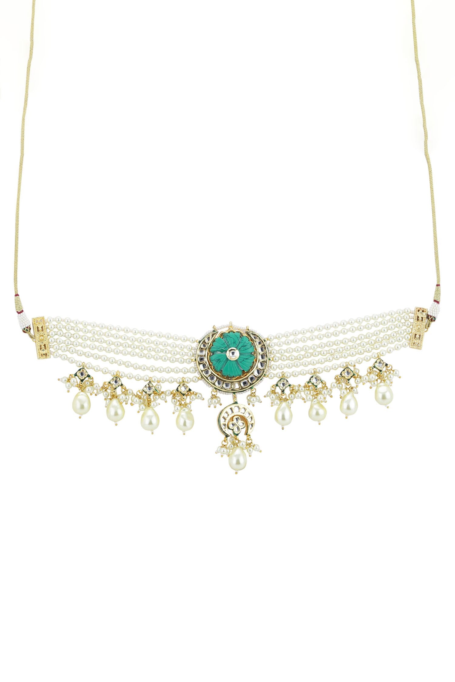 Amyra Kundan & Pearl Choker Necklace 