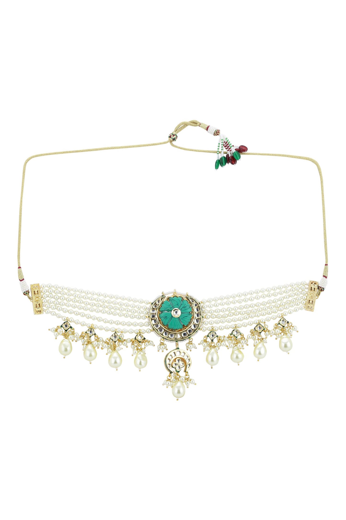 Amyra Kundan & Pearl Choker Necklace 