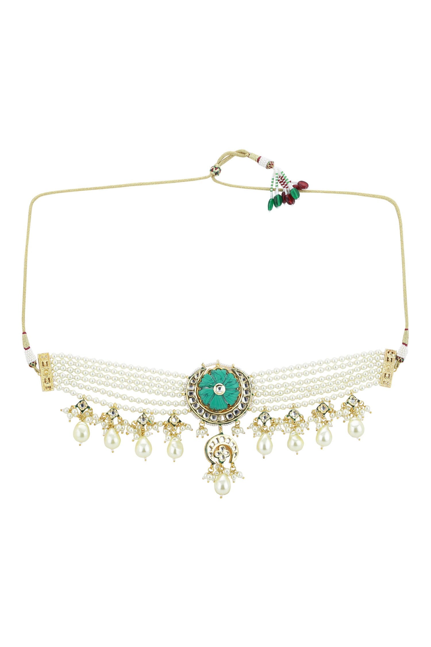 Amyra Kundan & Pearl Choker Necklace 