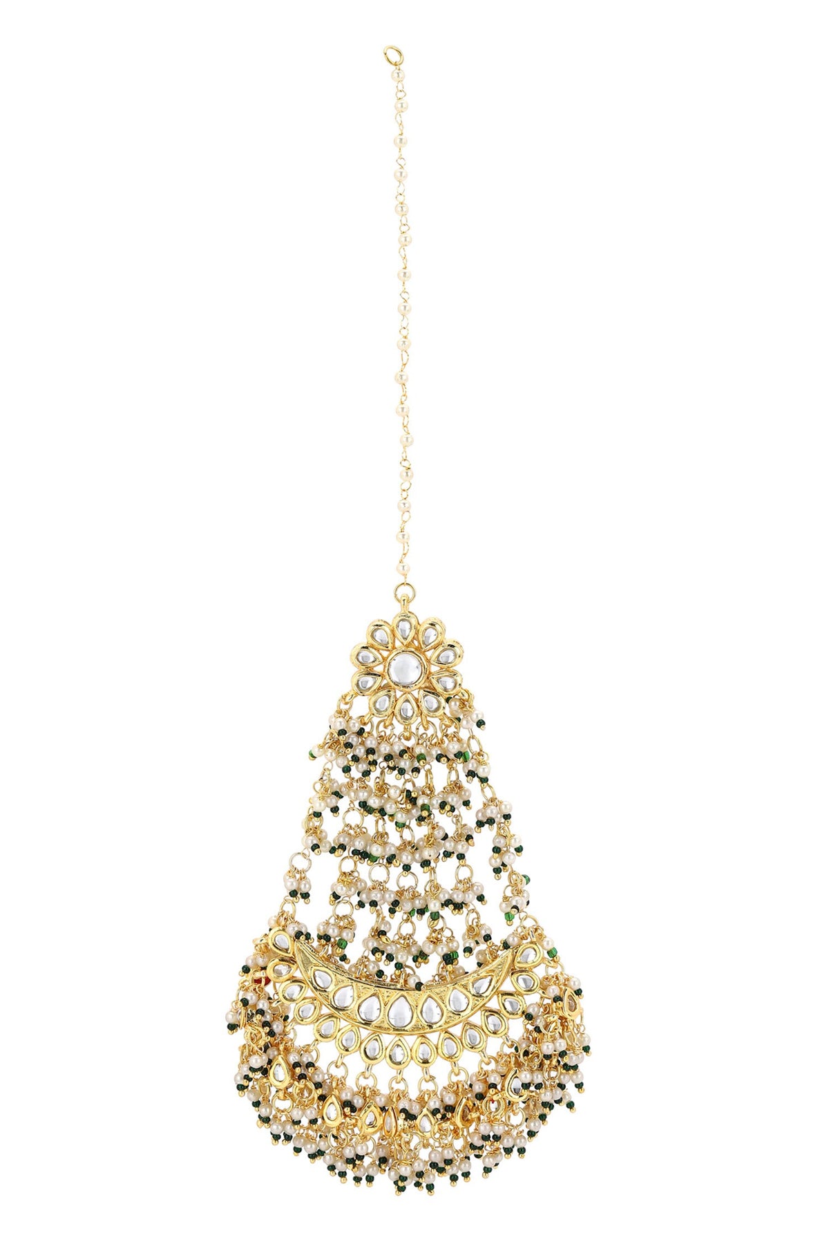 Phool Kundan Embellished Chandbalis 